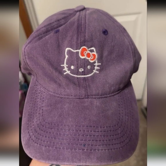 New purple Hello Kitty cat baseball cap hat - Picture 1 of 2